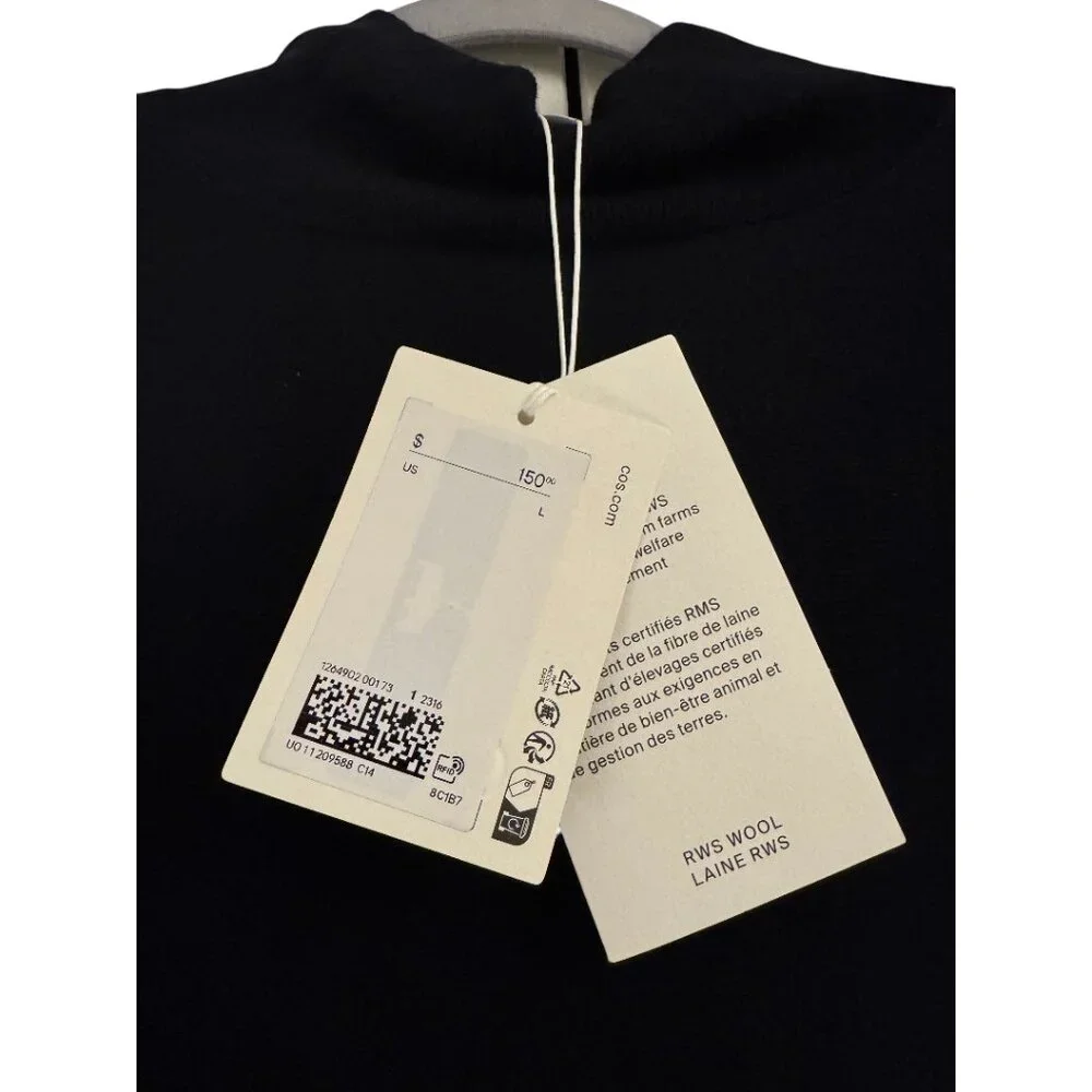 NWT ($150) - COS Wool Dress - Navy - Women's Size Large - Picture 5 of 7